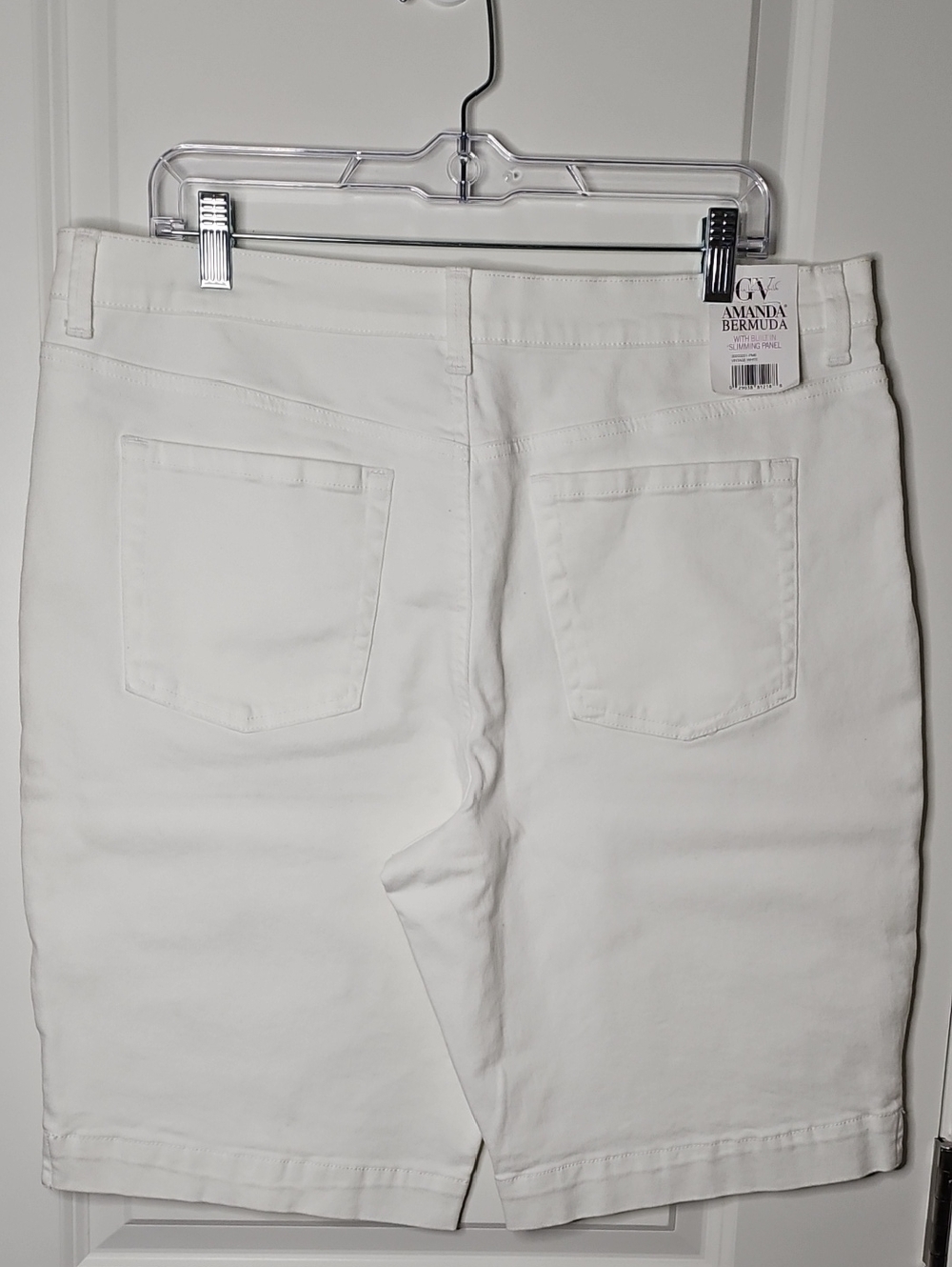 Gloria Vanderbilt Amanda Bermuda Shorts White Size 16 Slimming Stretch Summer - Picture 3 of 14